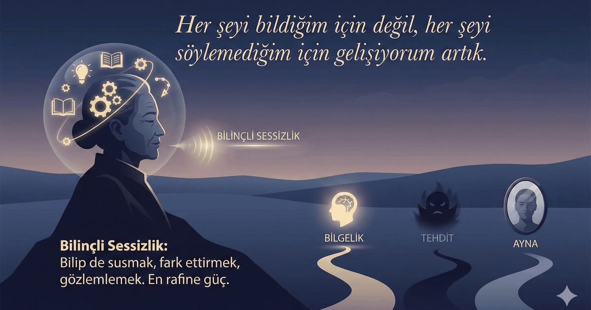 Her şeyi bildiğim için değil, her şeyi söylemediğim için gelişiyorum artık.