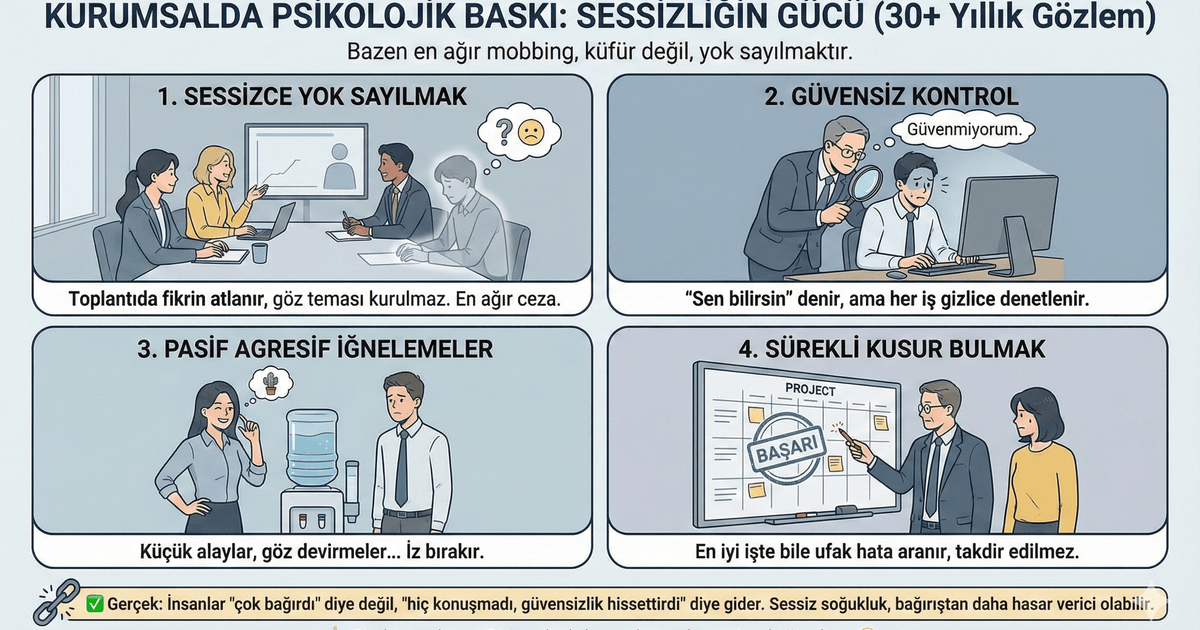 Psikolojik baskı bazen küfür değil, sessizliktir.