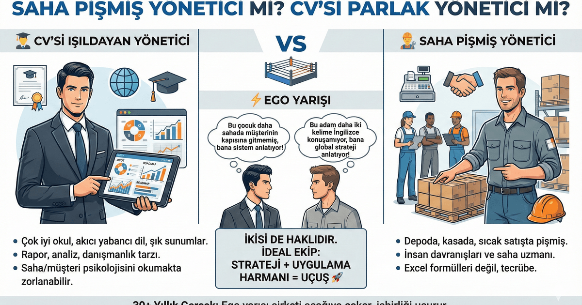 Saha pişmiş yönetici mi? CV'si parlak yönetici mi?